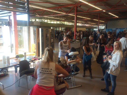 massage assis shiatsu lors d'événements