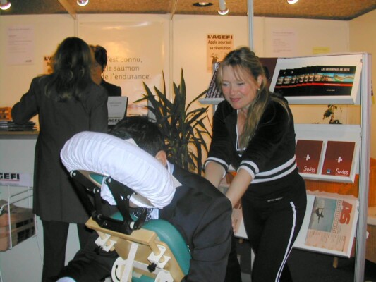 massage assis lors de foire