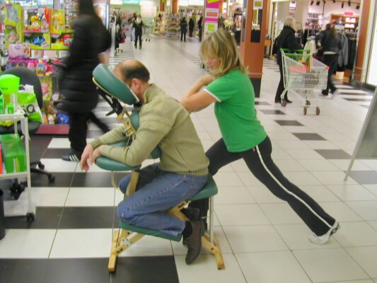 massage assi en centre commercial
